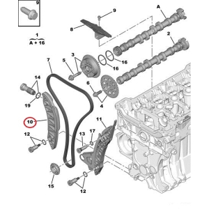 Планка натяжителя цепи ГРМ OEM Citroen/Peugeot EP-моторы
