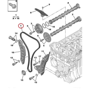 Цепь привода ГРМ OEM Citroen/Peugeot EP-турбированные моторы