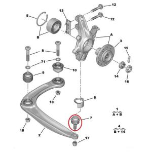 Rotule de bras suspension OEM Citroen C4 2009 - , Peugeot 308/3008/5008