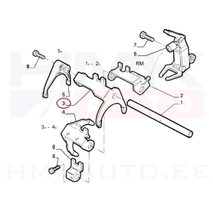 1-2. gear selector fork OEM Fiat