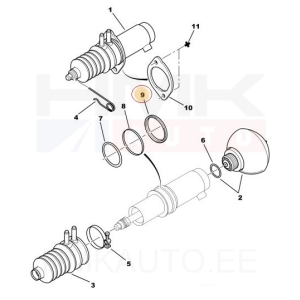 Rear suspension cylinder o-ring OEM Citroen
