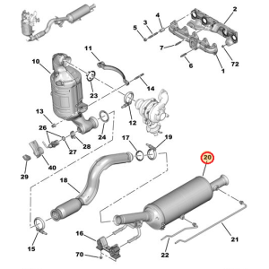 Diesel particulate filter(DPF/FAP) OEM Peugeot 508 1,6HDI