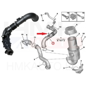 Intake air pipe OEM Jumper/Boxer/Ducato 2014-