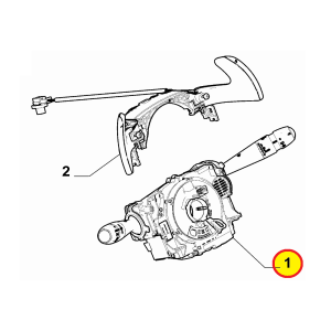 Steering column switch OEM Partner/Berlingo 2018- (+rear wiper, front fog lights)