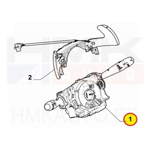 Steering column switch OEM Citroen Berlingo/Peugeot Rifter 2018- (+front foglights)
