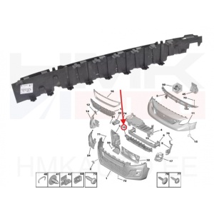 Absorbeur pare-chocs avant OEM Citroen Jumpy/Peugeot Expert 2016-