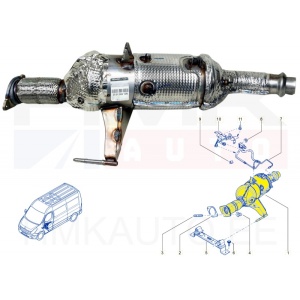 Tahmafilter(DPF/FAP) OEM Renault Master III 2,3DCI 2016- (M9T-704,706)