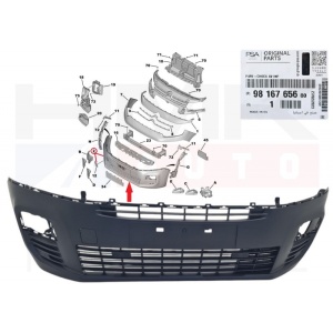 Front bumper OEM Citroen Berlingo/Peugeot Partner 2018-