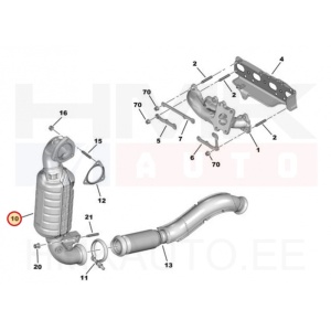 Katalüsaator OEM Citroen C4 Picasso-Spacetourer/ Peugeot 308, 3008, 508, 5008 1,6THP