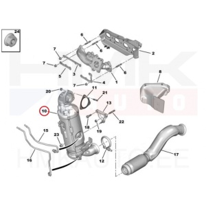 Catalyseur/filtre à particules essence (GPF/FAP) OEM Citroen/Peugeot 1,6THP 2018-  Euro6.2  K737