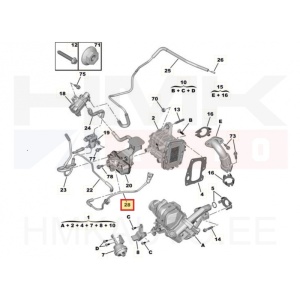 EGR juhtsolenoidi vaakumtoru OEM Citroen/Peugeot