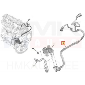 Turbocharger solenoid valve vacuum pipes OEM Citroen/Peugeot 1,6HDi