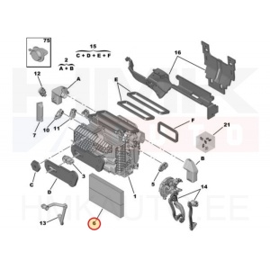 Salongiõhu filter aktiivsöega OEM Peugeot 3008, 5008 2024-