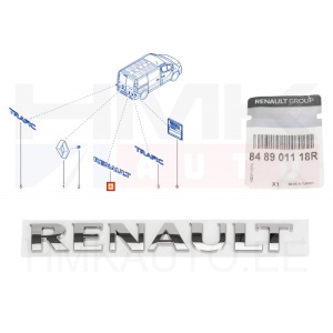 Значок "RENAULT" на задней распашной двери OEM Trafic III, Kangoo II, Alaskan