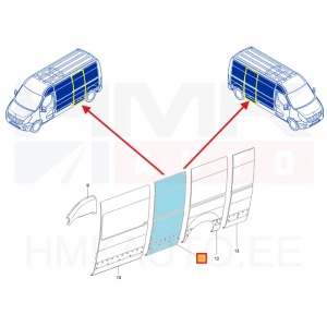Sivupaneeli liukuoven jälkeen vasen/oikea OEM Renault Master III (L3-L4)