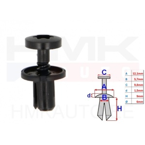 Polstri tüübel Citroen/Peugeot/Renault/Fiat 6mm (1tk.)