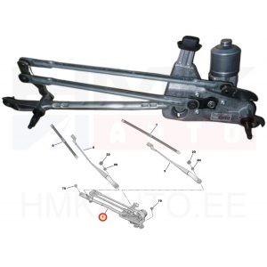 Windscreen wiper mechanism with motor OEM Peugeot 308 2015-
