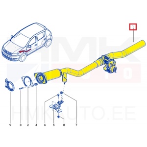Clapet de gaz d'échappement OEM Dacia Logan, Sandero 1,5DCI