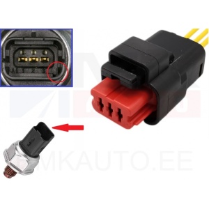 Polttoainepaineanturin liitin Citroen/Peugeot/Fiat/Renault  3-klemmi