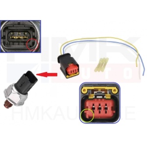 Polttoainepaineanturin liitin Citroen/Peugeot/Fiat/Renault  3-klemmi