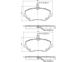 Brake pad set front Citroen C5/Peugeot 407