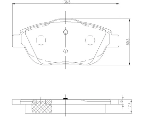 Brake pad set front Citroen C3, C4, DS3 /Peugeot 208,2008