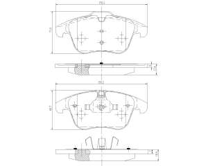 Piduriklotside komplekt eesmine Citroen C5 (X7) , Peugeot 508