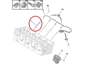 Hehkutulppa OEM Citroen/Peugeot 2.0HDI 2004-