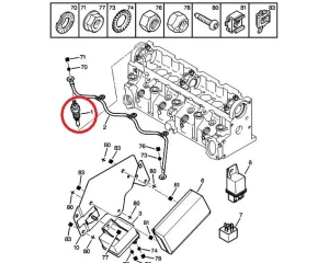 Hehkutulppa OEM Citroen/Peugeot 1,9D DW8