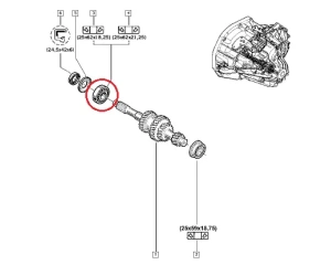 ***Käigukasti laager 25x62x18,25 Renault PK5/PK6