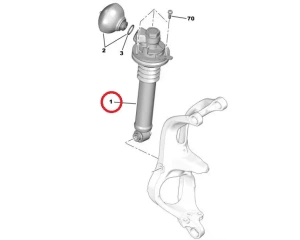 Amortisaator eesmine parem OEM Citroen C5 2008-/C6 (hüdrauliline)