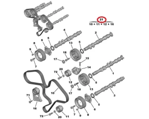 Комплект зубчатого ремня OEM Citroen/Peugeot 3,0 V6