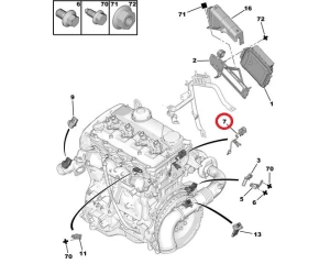 Датчик температуры охлаждающей жидкости OEM Jumper/Boxer/Ducato 2,2HDI 2006-  Euro4