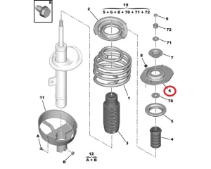 Amortisaatori padi eesmine Partner/Berlingo/P306/Xsara/ZX