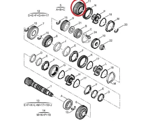 Gear wheel 5. gear 53teeth (53X31) OEM Jumper/Boxer/Ducato -2006