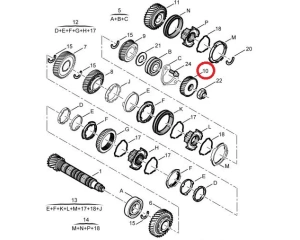 5-käigu hammasratas 31H (53X31) OEM Jumper/Boxer/Ducato -2006
