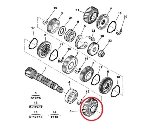 Gear wheel 1.gear 11X41 OEM Jumper/Boxer/Ducato I-II-III  <08/2021  >>1682770980