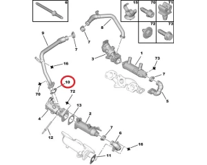 Прокладка клапана EGR OEM Citroen/Peugeot 2,7HDI