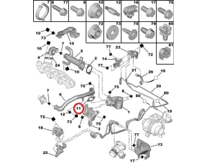 EGR klapi tihend OEM Citroen/Peugeot 2,0HDI