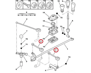Käiguhoovastiku varras OEM Peugeot Partner; Citroen Berlingo/Xsara