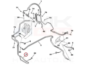 Power steering high pressure pipe OEM Berlingo/ Partner 1,6HDI