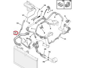 Jahutusvedeliku lõdvik OEM Citroen C6