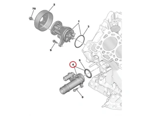 Фланец охлаждающей жидкости OEM Citroen/Peugeot 2,7-3,0HDI