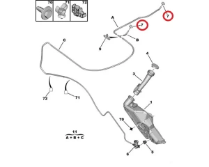 Форсунка стеклоочестителя  OEM Peugeot 206