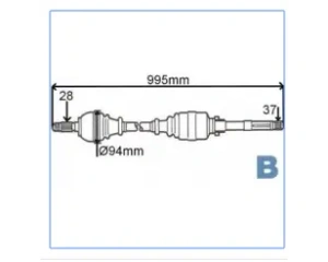 Veovõll komplektne parem Jumpy/Expert/Scudo 2,0HDI 2007-
