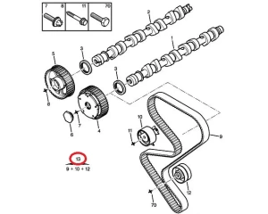 Комплект зубчатого ремня OEM Citroen C4/Peugeot 307 2,0 16V  EW10J4S