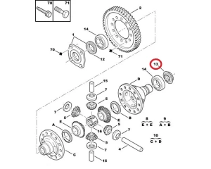 Veovõlli tihend parem OEM Citroen/Peugeot 32x50x10