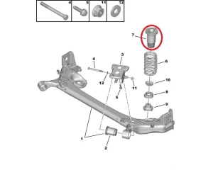 Suspension bump stop, rear OEM Citroen Nemo/Peugeot Bipper