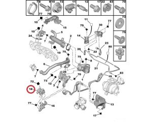 Pressure converter, EGR OEM Citroen/Peugeot 2,0HDI