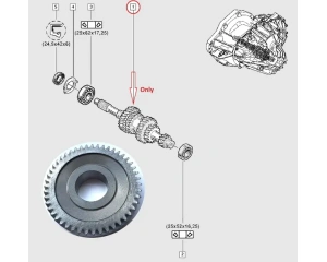 Шестерня 6. передачи первичного вала 47Z Ø35 мм Renault PF6 28/47
